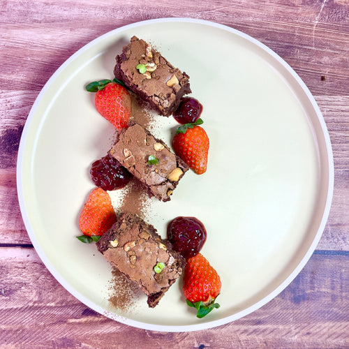 Délice chocolaté à al noix de cajou et fraise d'Aadun